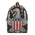 Patriotic USA Eagle Print School Backpack