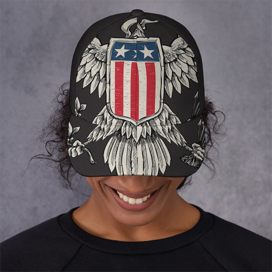 Patriotic USA Eagle Print Baseball Cap