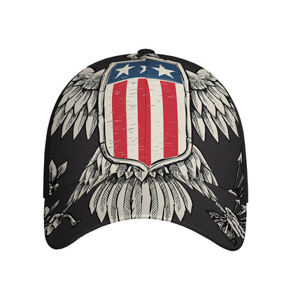 Patriotic USA Eagle Print Baseball Cap