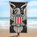 Patriotic USA Eagle Print Beach Towel