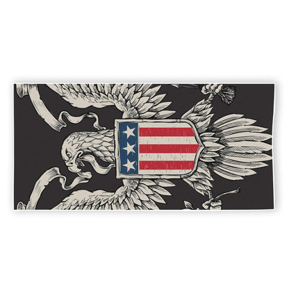 Patriotic USA Eagle Print Beach Towel