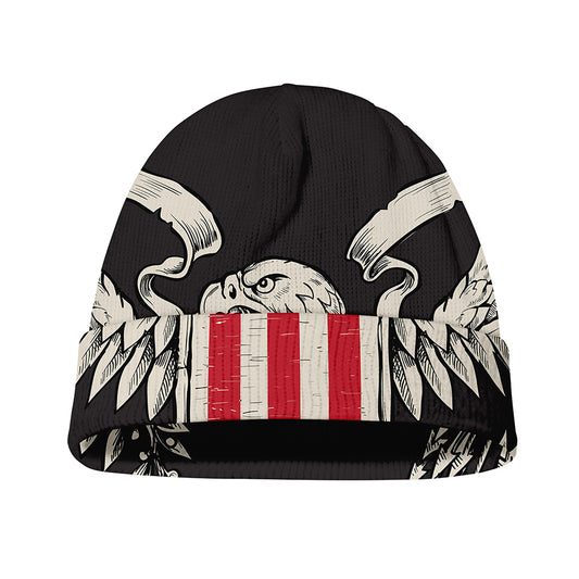 Patriotic USA Eagle Print Beanie