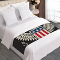 Patriotic USA Eagle Print Bed Runner
