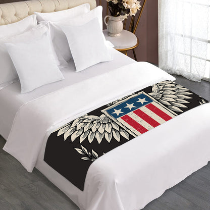 Patriotic USA Eagle Print Bed Runner