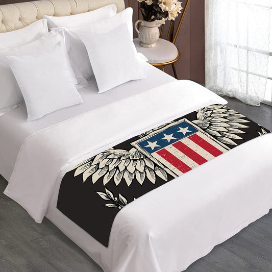 Patriotic USA Eagle Print Bed Runner