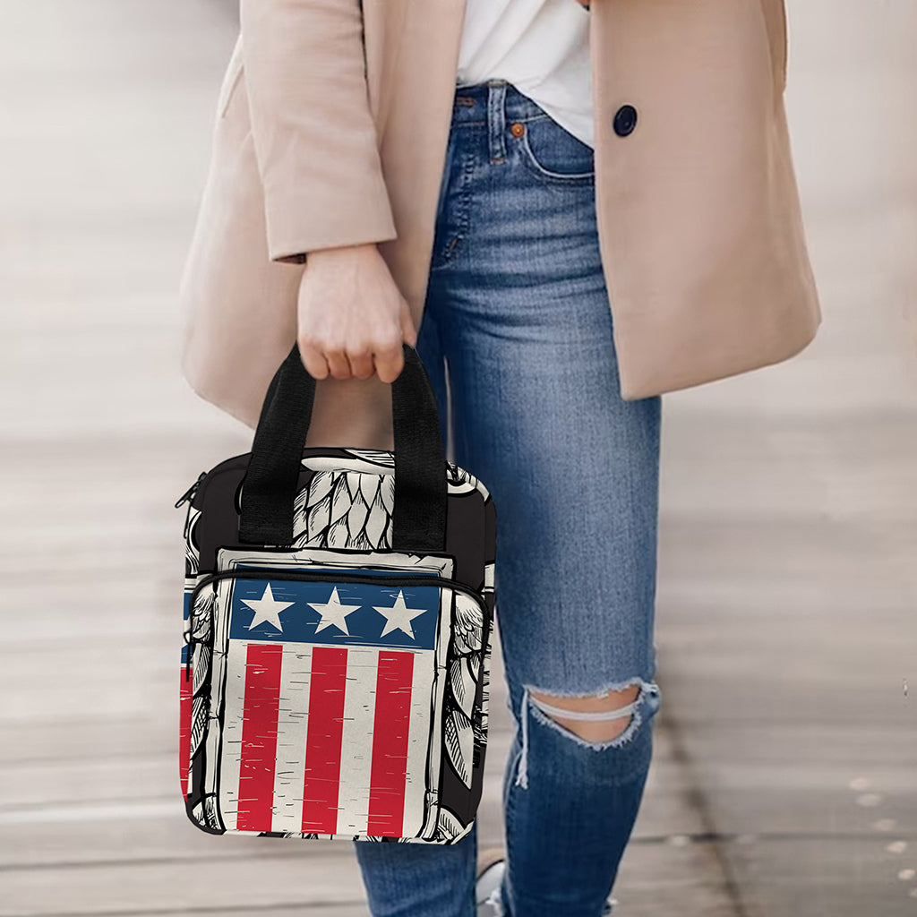 Patriotic USA Eagle Print Bible Tote Bag
