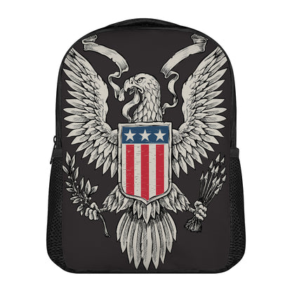 Patriotic USA Eagle Print Casual Backpack