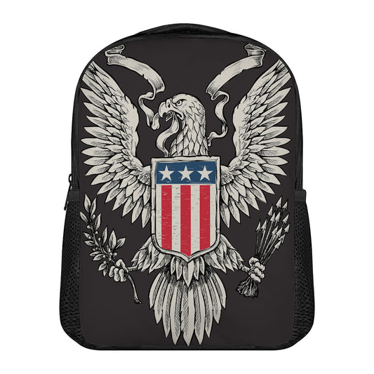 Patriotic USA Eagle Print Casual Backpack