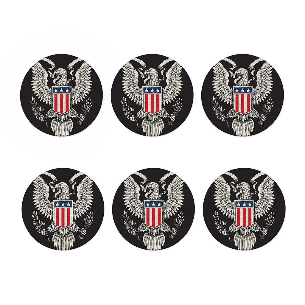 Patriotic USA Eagle Print Coaster Set