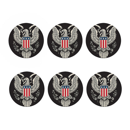Patriotic USA Eagle Print Coaster Set