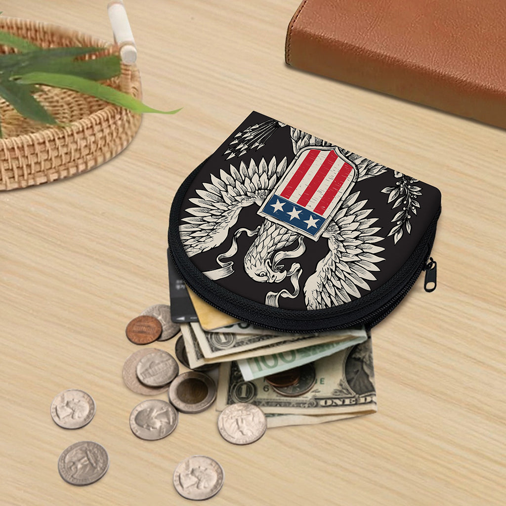 Patriotic USA Eagle Print Coin Purse