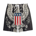 Patriotic USA Eagle Print Cotton Shorts