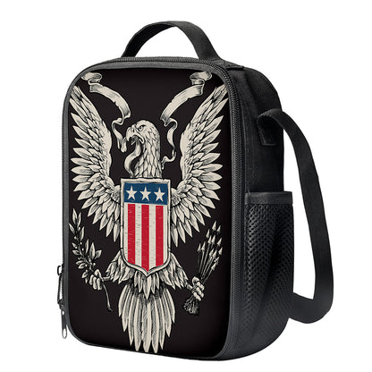 Patriotic USA Eagle Print Crossbody Lunch Bag