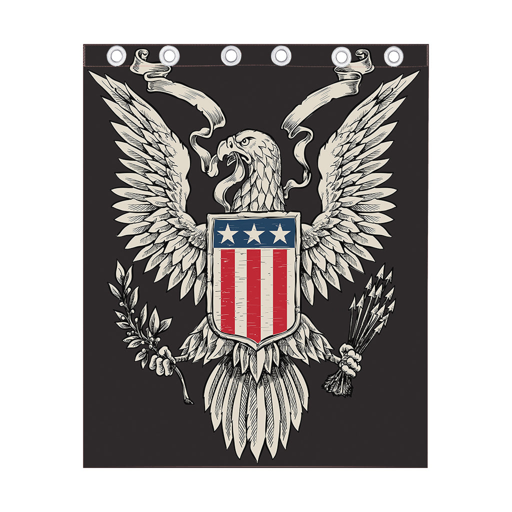Patriotic USA Eagle Print Curtain