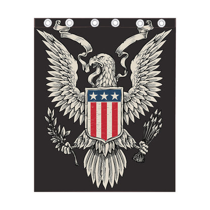 Patriotic USA Eagle Print Curtain