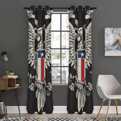 Patriotic USA Eagle Print Curtain