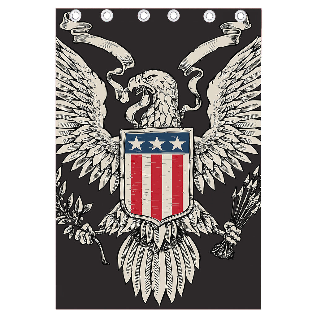 Patriotic USA Eagle Print Curtain