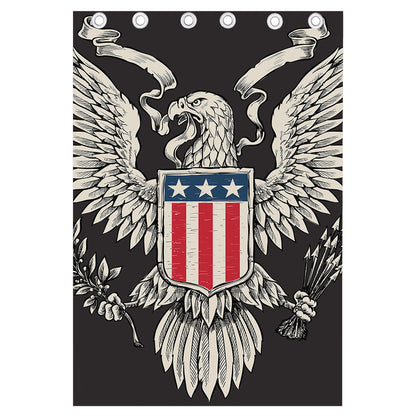 Patriotic USA Eagle Print Curtain