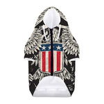 Patriotic USA Eagle Print Dog Zip Up Hoodie