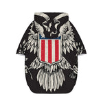 Patriotic USA Eagle Print Dog Zip Up Hoodie