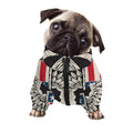 Patriotic USA Eagle Print Dog Zip Up Jacket