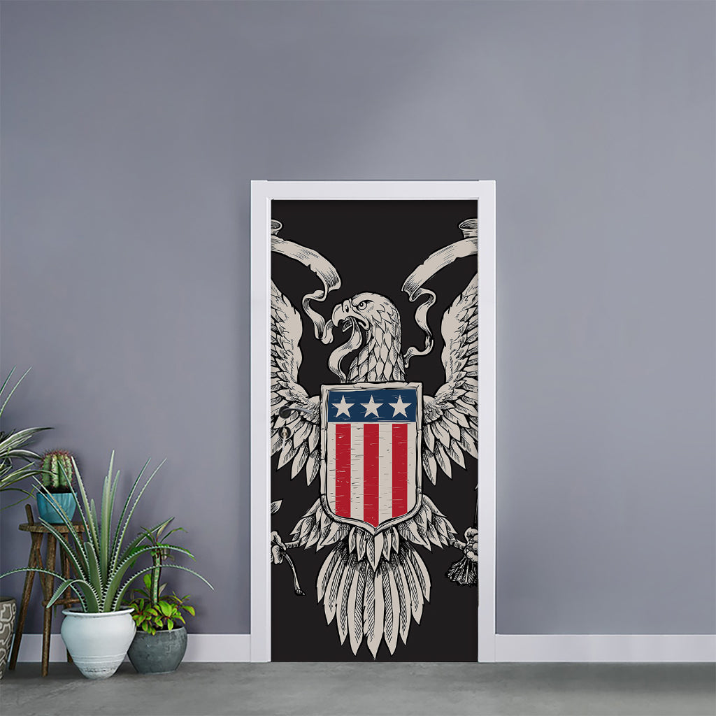 Patriotic USA Eagle Print Door Sticker
