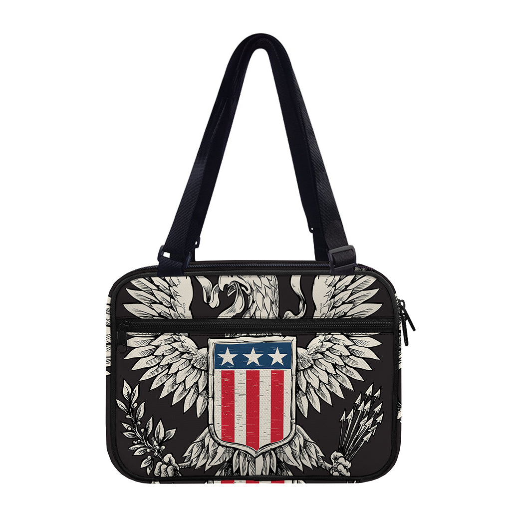 Patriotic USA Eagle Print Double Strap Bible Bag