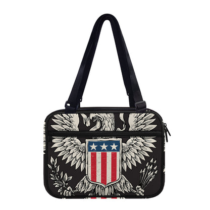 Patriotic USA Eagle Print Double Strap Bible Bag
