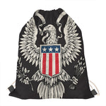 Patriotic USA Eagle Print Drawstring Bag