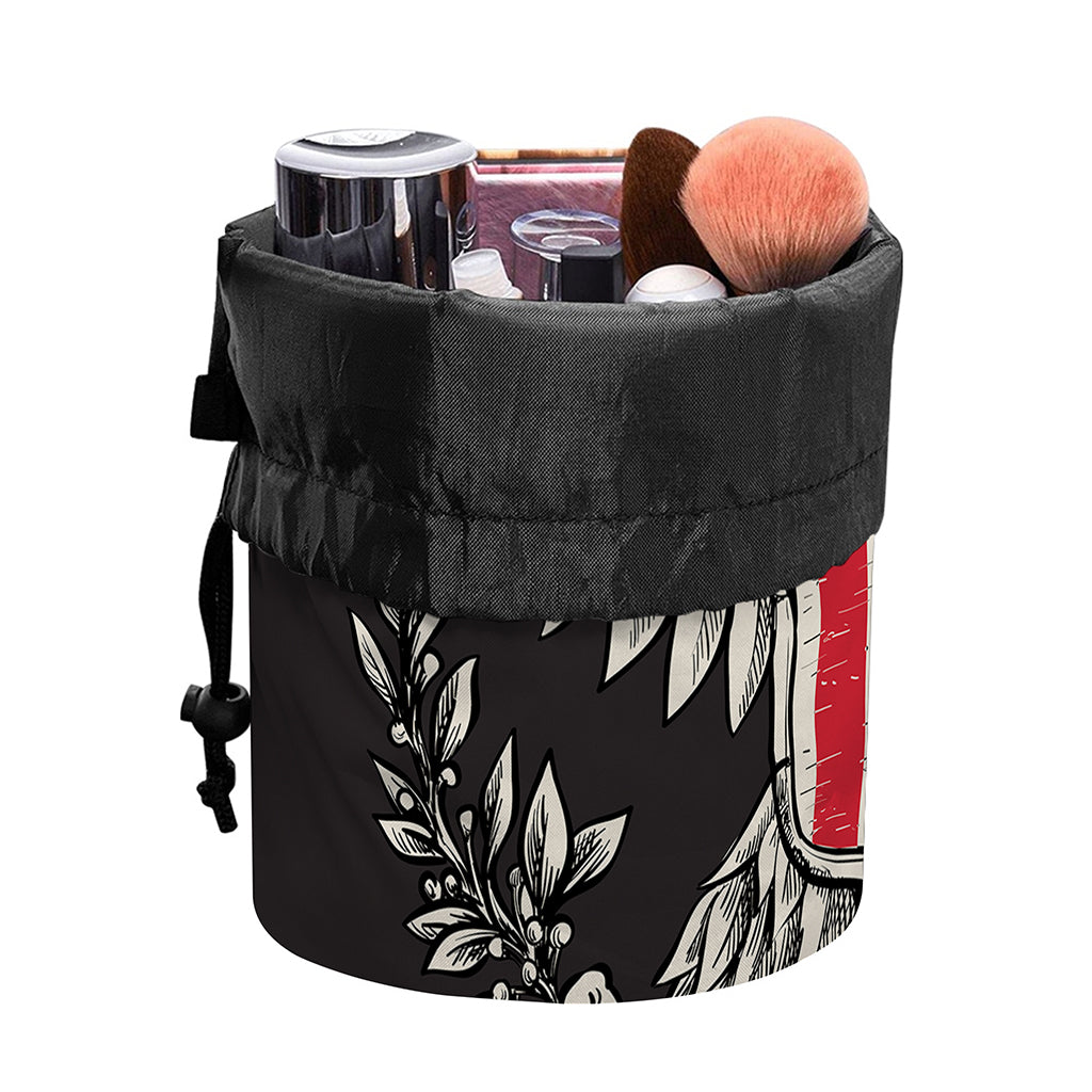 Patriotic USA Eagle Print Drawstring Makeup Bag
