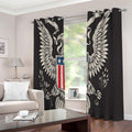 Patriotic USA Eagle Print Extra Wide Grommet Curtains