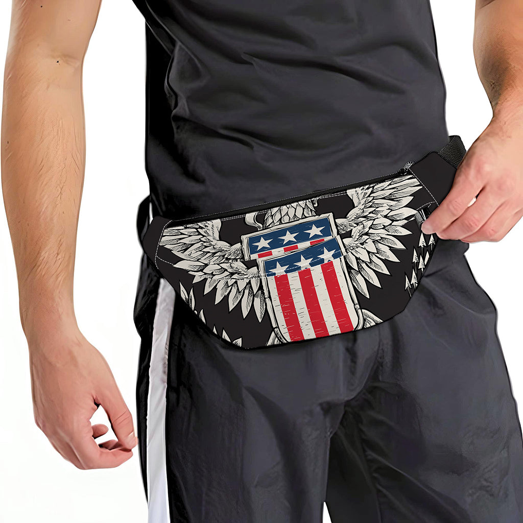 Patriotic USA Eagle Print Fanny Pack
