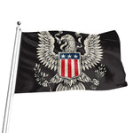 Patriotic USA Eagle Print Flag