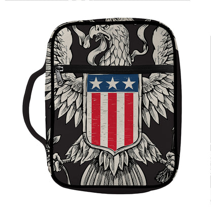 Patriotic USA Eagle Print Front Pocket Bible Bag