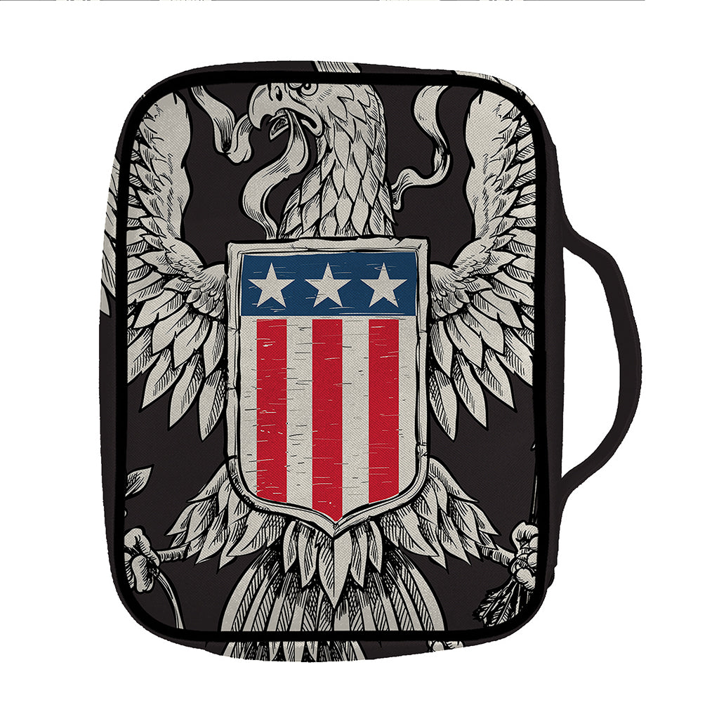 Patriotic USA Eagle Print Front Pocket Bible Bag