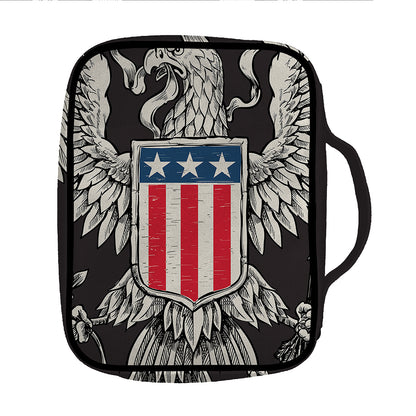 Patriotic USA Eagle Print Front Pocket Bible Bag