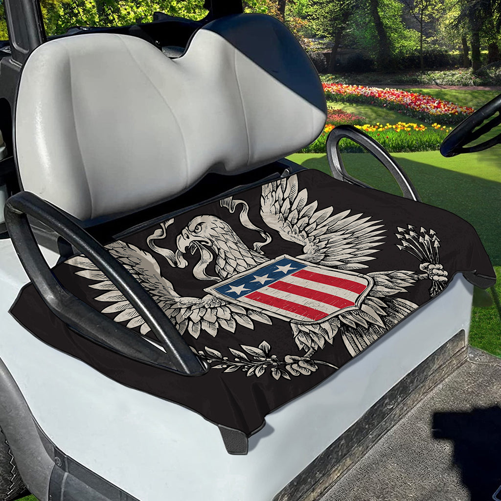 Patriotic USA Eagle Print Golf Cart Seat Cover