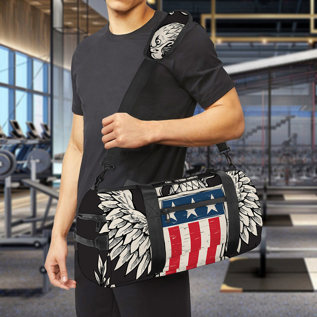 Patriotic USA Eagle Print Gym Bag