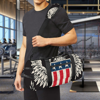 Patriotic USA Eagle Print Gym Bag
