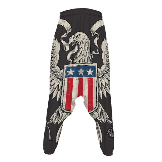 Patriotic USA Eagle Print Hammer Pants