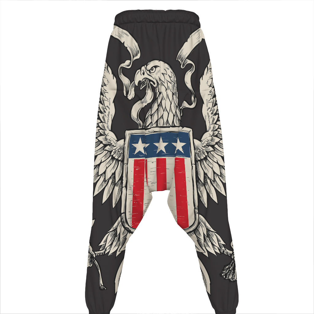 Patriotic USA Eagle Print Hammer Pants