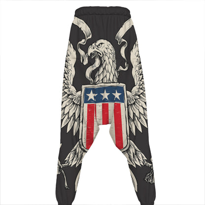 Patriotic USA Eagle Print Hammer Pants