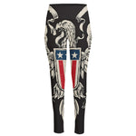 Patriotic USA Eagle Print High-Waisted Pocket Leggings