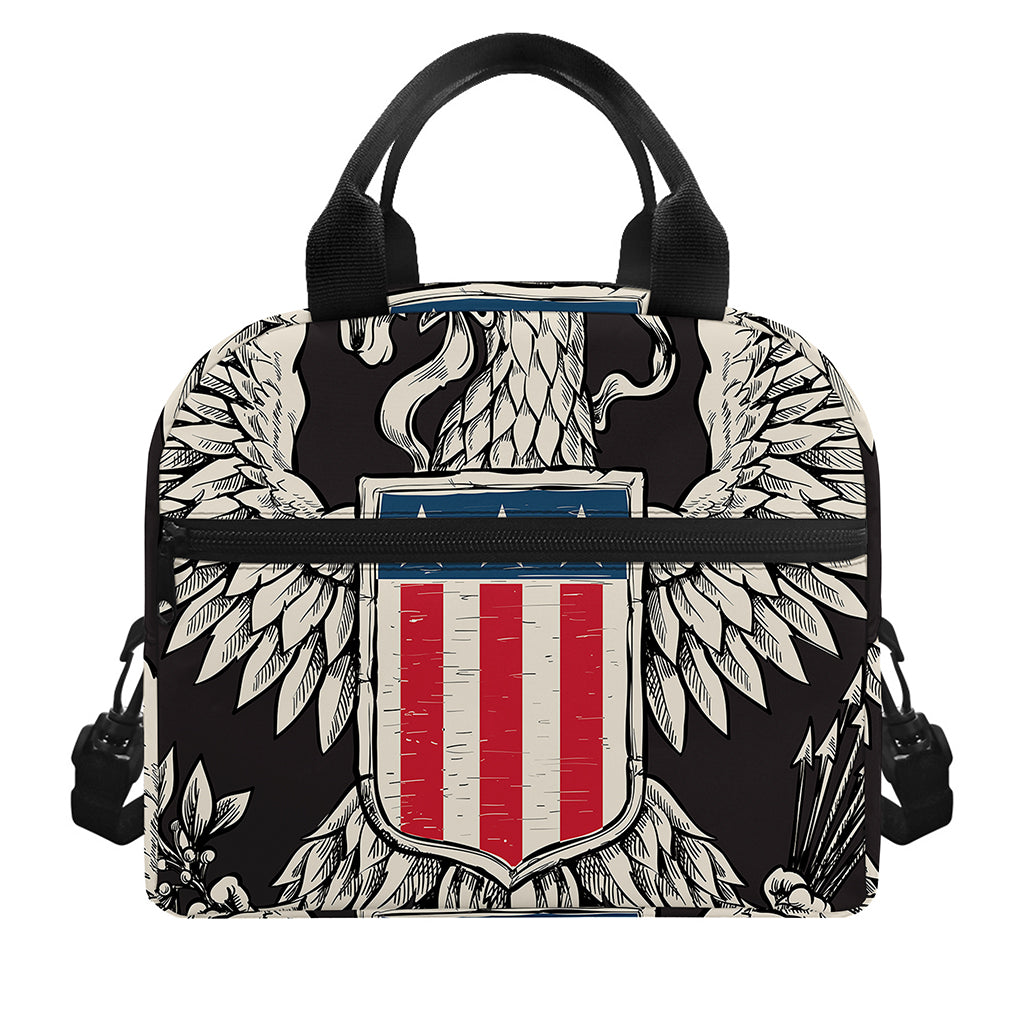 Patriotic USA Eagle Print Insulated Lunch Bag