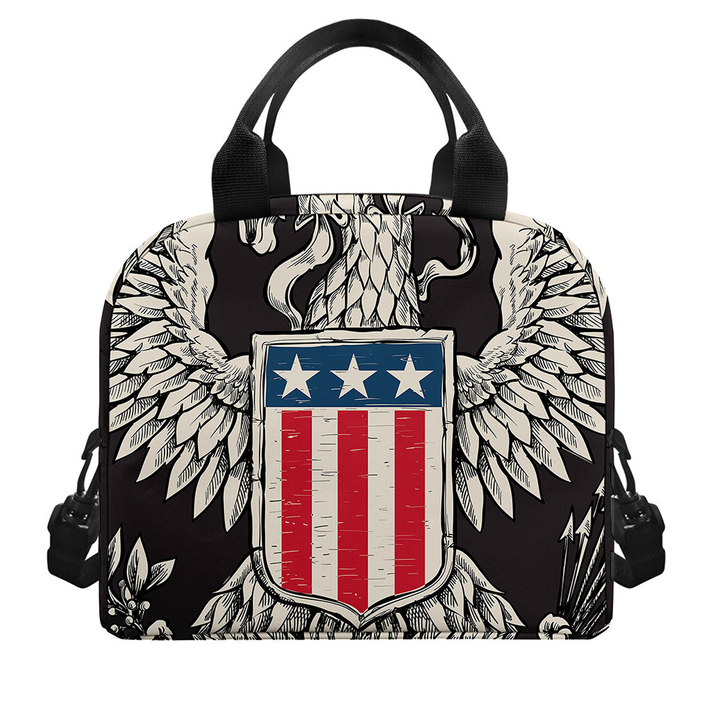Patriotic USA Eagle Print Insulated Lunch Bag