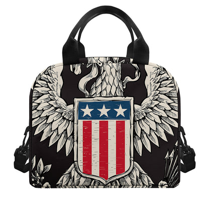 Patriotic USA Eagle Print Insulated Lunch Bag