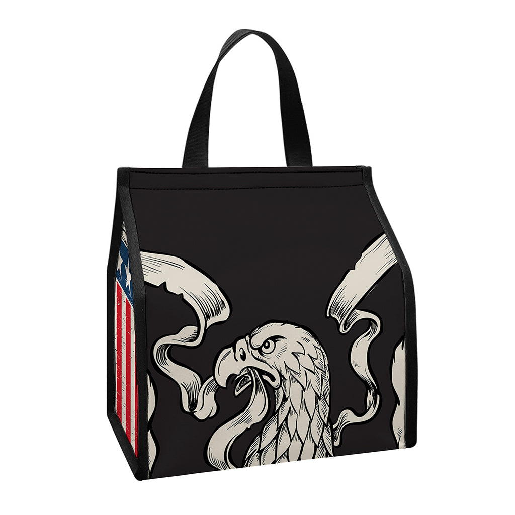 Patriotic USA Eagle Print Insulated Lunch Tote
