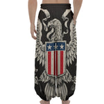 Patriotic USA Eagle Print Lantern Pants
