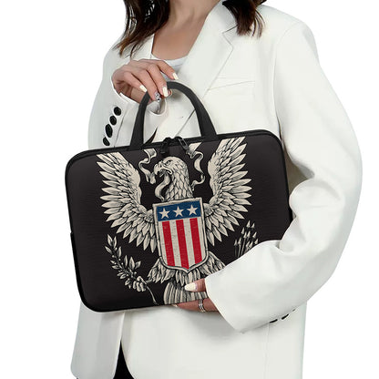 Patriotic USA Eagle Print Laptop Sleeve With Handle