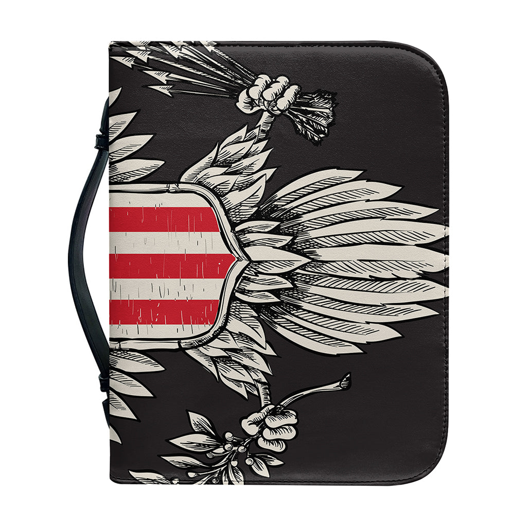 Patriotic USA Eagle Print Leather Bible Cover